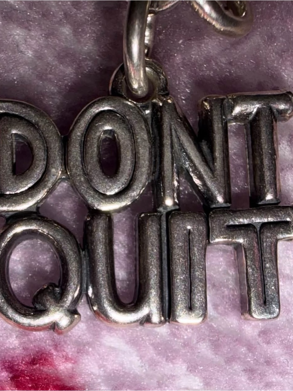 Retiring James Avery Silver-tone "Don't Quit" Motivational Charm